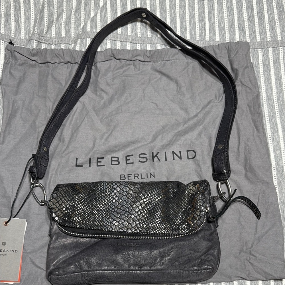 Liebeskind Dark Gray Leather Bag. Has tags/Like new. Used once. Has dust bag